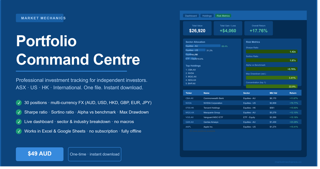 Portfolio Command Centre — Professional Investment Tracker